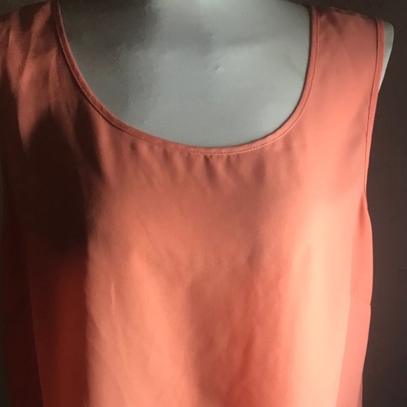 Linea By Louis Dell Olio Orange Sleeveless Top Siz - Picture 4 of 5